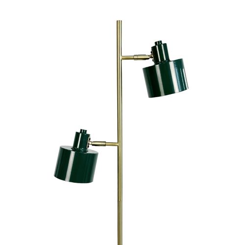 Lampadaire En Métal Vert Foncé/ Laiton, H 160 Cm D 42,5cm - Ocean
