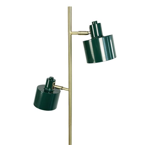 Lampadaire En Métal Vert Foncé/ Laiton, H 160 Cm D 42,5cm - Ocean