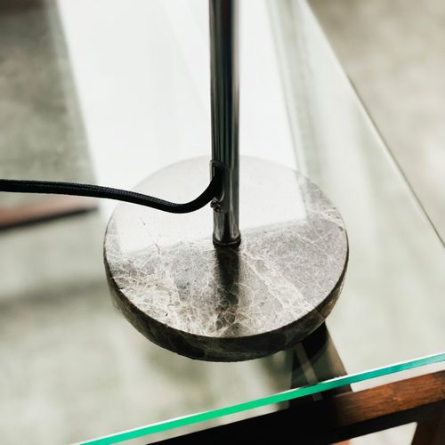 Lampe à Poser En Métal  Chrome, Marbre H40,5 Cm D21cm - Stockholm