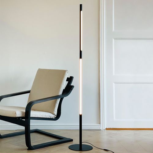 Lampadaire En Métal Noir, H 150 Cm D 26 Cm - Vagner
