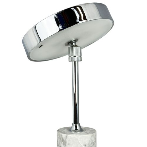 Lampe à Poser En Métal Chrome, H 25 Cm D 14 Cm - Starlight