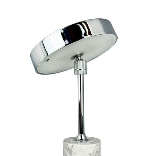 Lampe à Poser En Métal Chrome, H 25 Cm D 14 Cm - Starlight