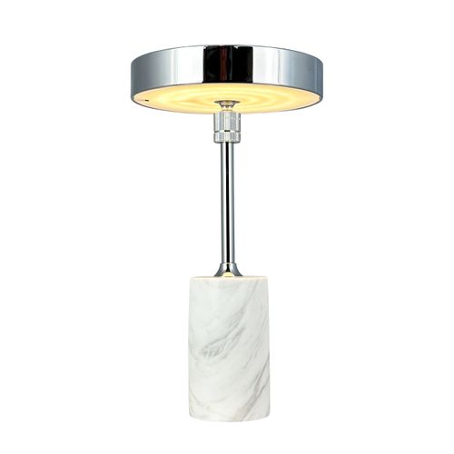 Lampe à Poser En Métal Chrome, H 25 Cm D 14 Cm - Starlight