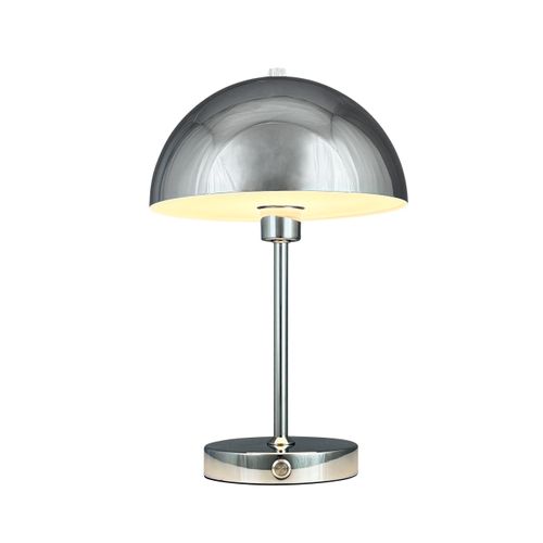 Lampe à Poser En Métal Chrome, H 30 Cm D 20 Cm - Stockholm