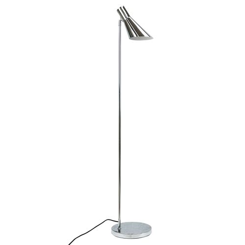 Lampadaire En Métal Chrome, H 135 Cm D 25 Cm - Dl12