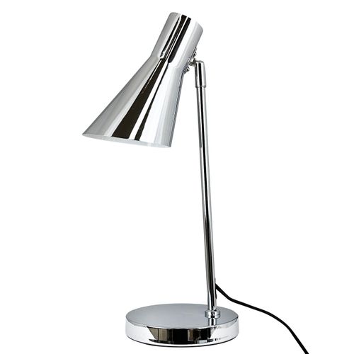 Lampe à Poser En Métal Chrome, H 44,5 Cm D 25 Cm - Dl12