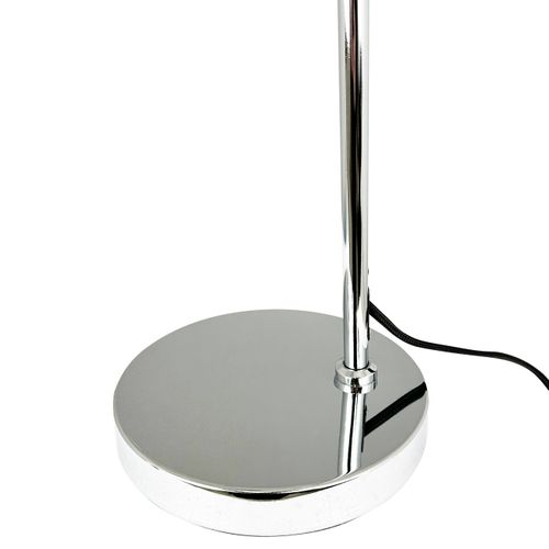 Lampe à Poser En Métal Chrome, H 44,5 Cm D 25 Cm - Dl12