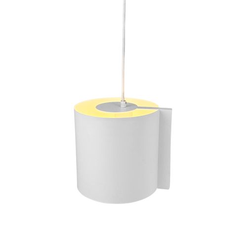 Suspension En Métal Blanc Mat, H 20 Cm D 19 - Wum