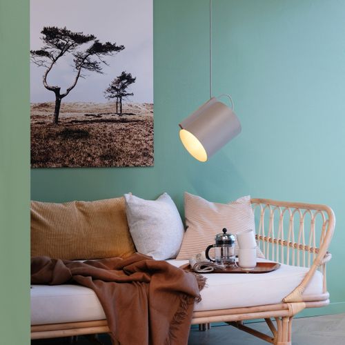 Suspension En Métal Beige Sable, H 24 Cm D 23 - Wum