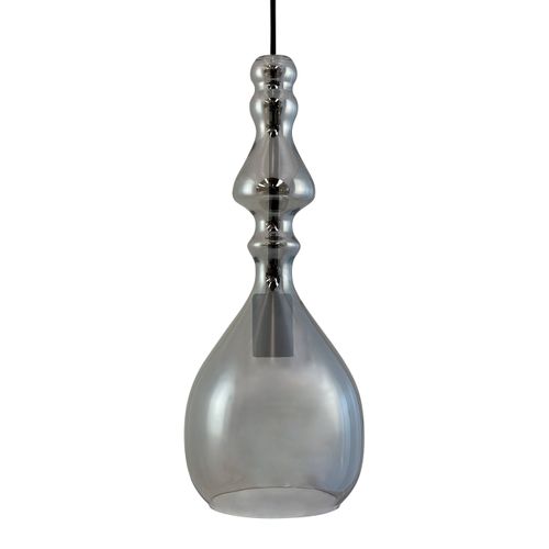 Suspension En Verre Noir, H45cm D18 - Lea