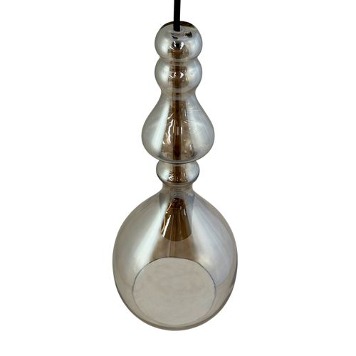 Suspension En Verre Noir, H45cm D18 - Lea