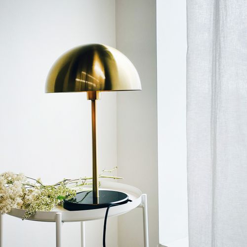 Lampe à Poser En Métal Brass/marble H 51 Cm D 32 Cm - Nancy