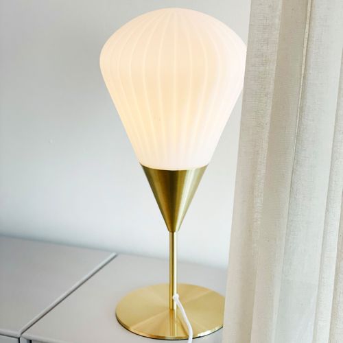 Lampe à Poser En Métal Et En Verre H45,5cm D21cm, Ballon