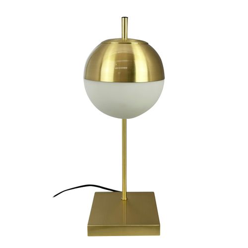 Lampe à Poser En Métal Brass Et Verre H 45 Cm D 25 Cm - Caen