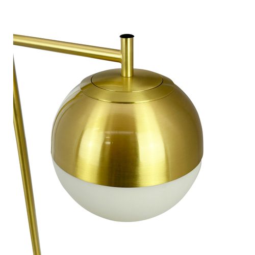 Lampe à Poser En Métal Brass Et Verre H 45 Cm D 25 Cm - Caen