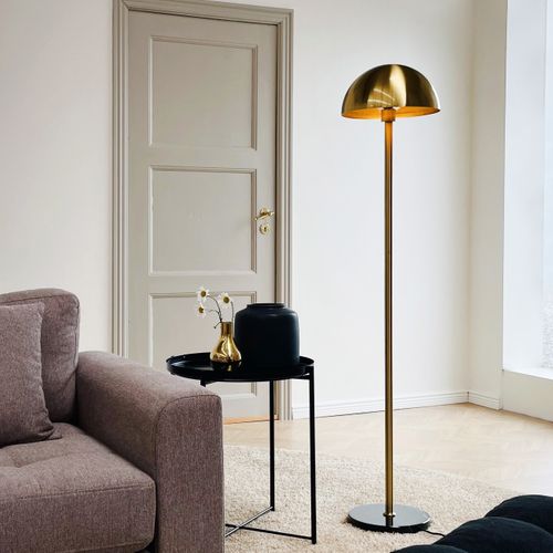 Lampadaire En Métal Brass/marble H 140 Cm D 30 Cm - Menton