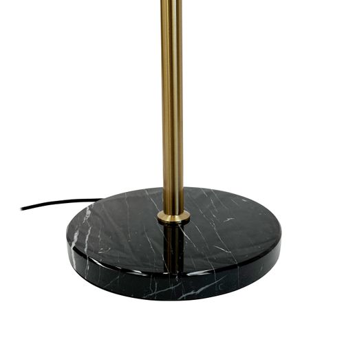 Lampadaire En Métal Brass/marble H 140 Cm D 30 Cm - Menton