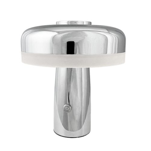 Lampe à Poser En Métal Chromée, H 16,5 Cm D 15 Cm - Porter