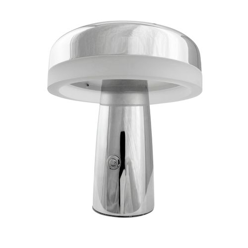Lampe à Poser En Métal Chromée, H 16,5 Cm D 15 Cm - Porter