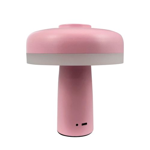Lampe à Poser En Métal Rose, H 16,5 Cm D 15 Cm - Porter