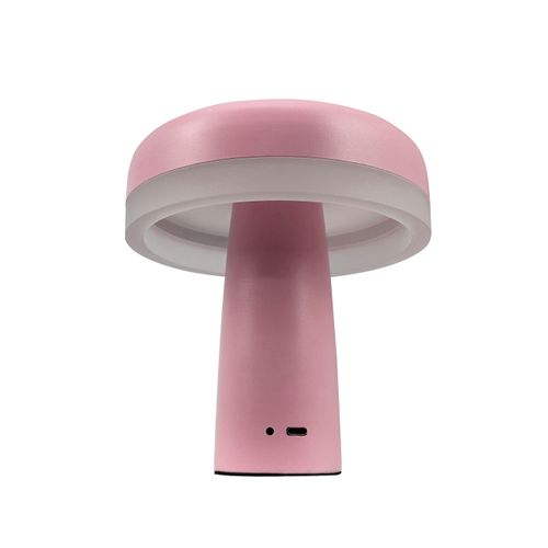 Lampe à Poser En Métal Rose, H 16,5 Cm D 15 Cm - Porter