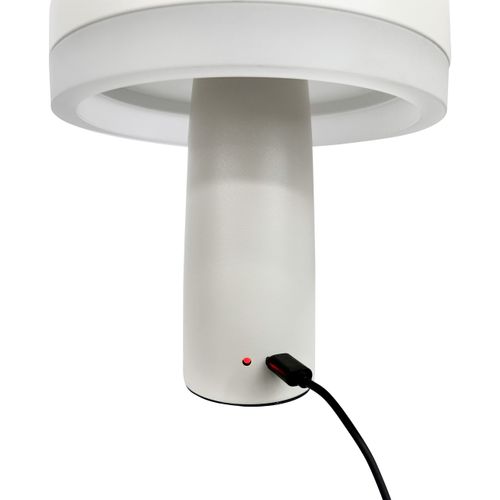 Lampe à Poser En Métal Blanc, H 16,5 Cm D 15 Cm - Porter