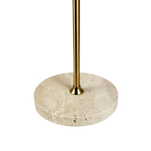 Lampe à Poser En Métal Travertin, H 28,5 Cm D 16 Cm - Moonlight
