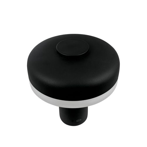 Lampe à Poser En Métal Noir, H 16,5 Cm D 15 Cm - Porter