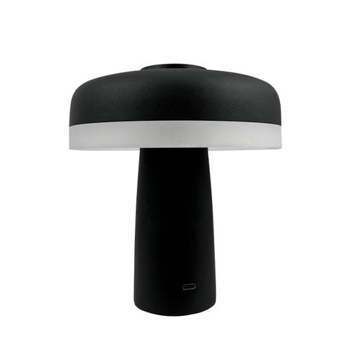 Lampe à Poser En Métal Noir, H 16,5 Cm D 15 Cm - Porter