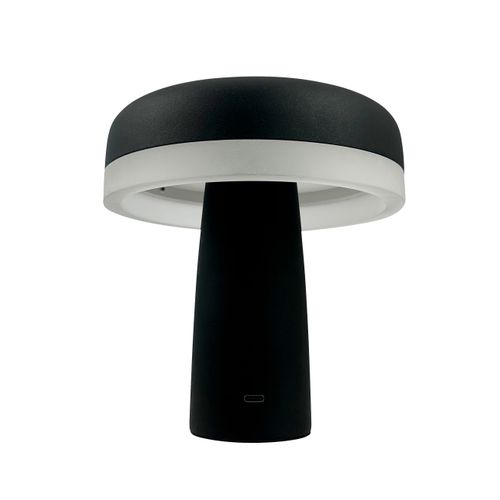 Lampe à Poser En Métal Noir, H 16,5 Cm D 15 Cm - Porter