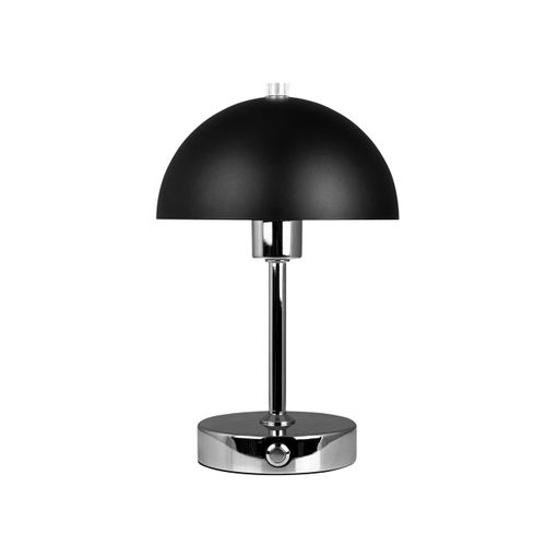 Lampe à Poser Métal Noir/chrome, H 23cm D 15cm - Malmö