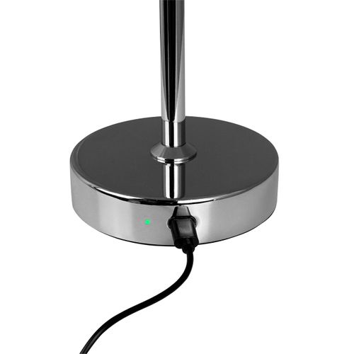 Lampe à Poser Métal Noir/chrome, H 23cm D 15cm - Malmö