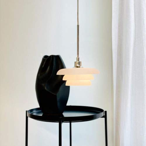 Suspension En Verre Et Chrome, H37 D20 - Ava