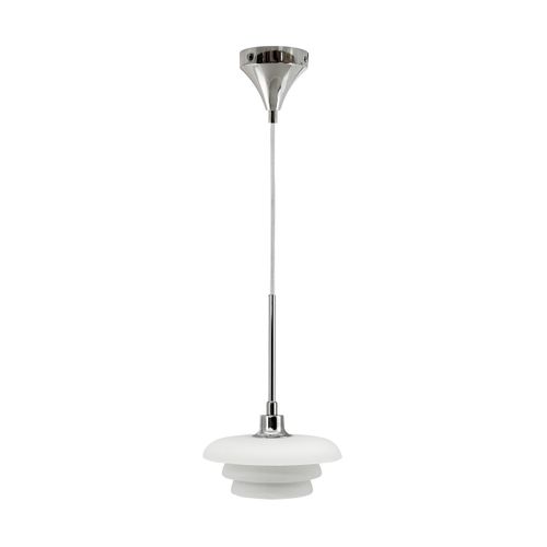Suspension En Verre Et Chrome, H37 D20 - Ava