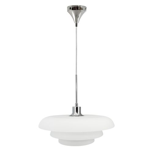 Suspension En Verre Et Chrome, H45 D40 - Ava