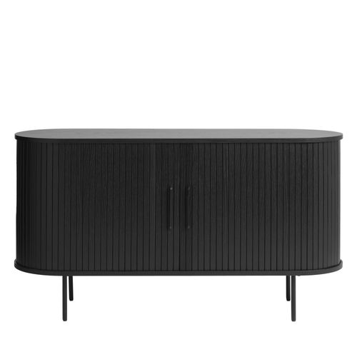 Buffet 2 Portes Aux Angles Arrondis En Bois Et Métal L140cm