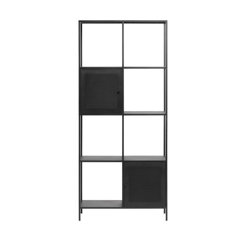 Bibliothèque 2 Portes, 6 Niches En Métal H180cm