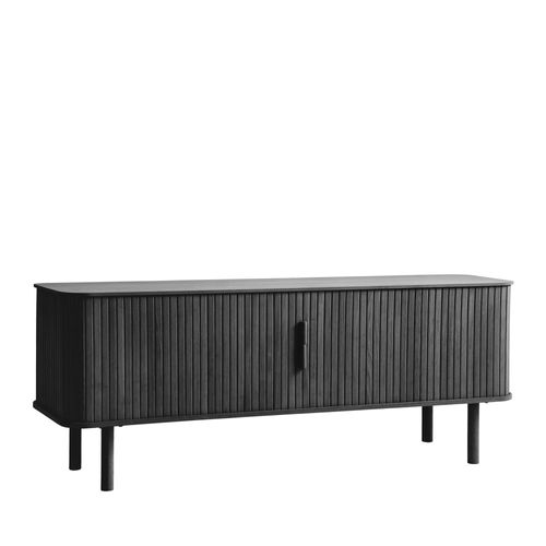 Meuble TV Aux Portes Coulissantes En Bois Strié L160cm