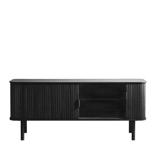 Meuble TV Aux Portes Coulissantes En Bois Strié L160cm