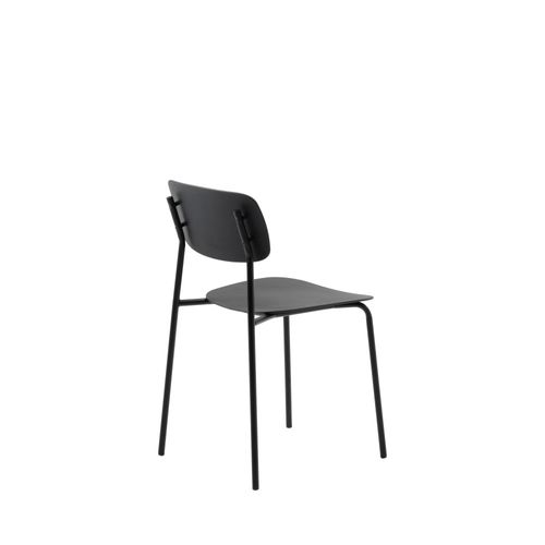 Lot De 4 Chaises En Plastique Et Métal