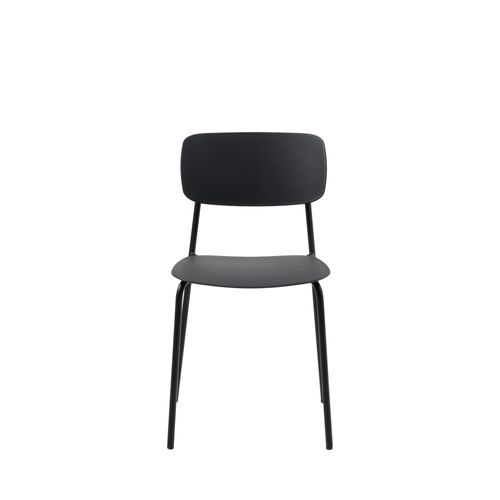 Lot De 4 Chaises En Plastique Et Métal