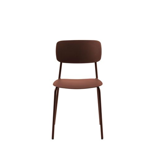 Lot De 4 Chaises En Plastique Et Métal