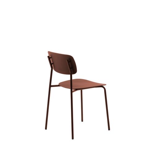 Lot De 4 Chaises En Plastique Et Métal