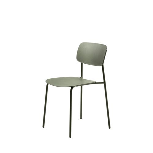 Lot De 4 Chaises En Plastique Et Métal