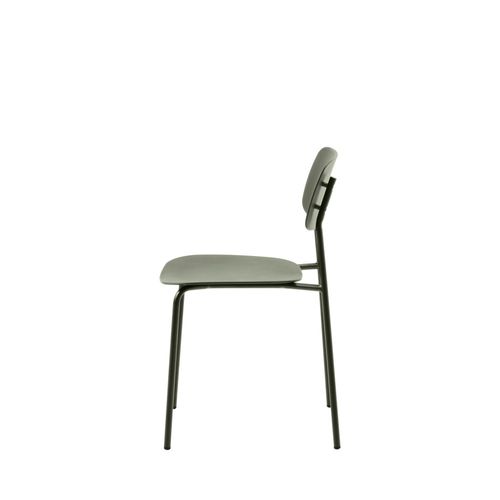 Lot De 4 Chaises En Plastique Et Métal