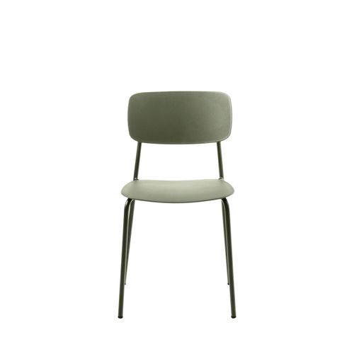 Lot De 4 Chaises En Plastique Et Métal