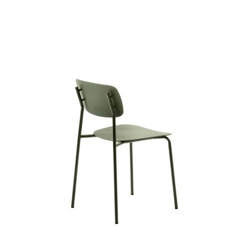 Lot De 4 Chaises En Plastique Et Métal
