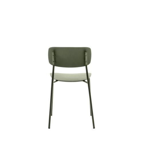 Lot De 4 Chaises En Plastique Et Métal