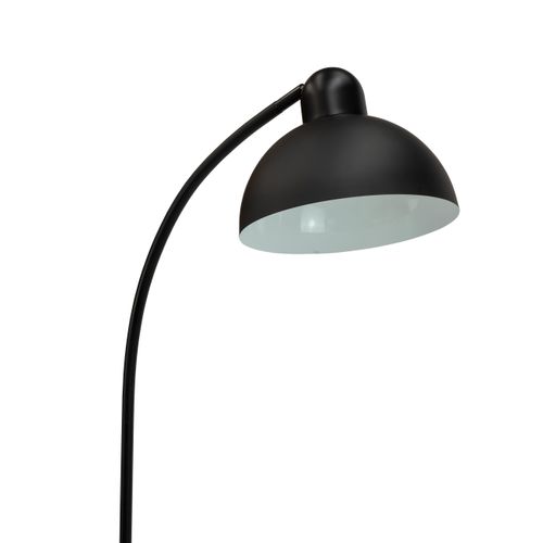Lampadaire Noir Base Plate En Métal, H 140 Cm D 25 Cm - Eric