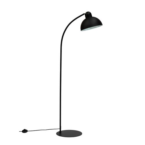 Lampadaire Noir Base Plate En Métal, H 140 Cm D 25 Cm - Eric